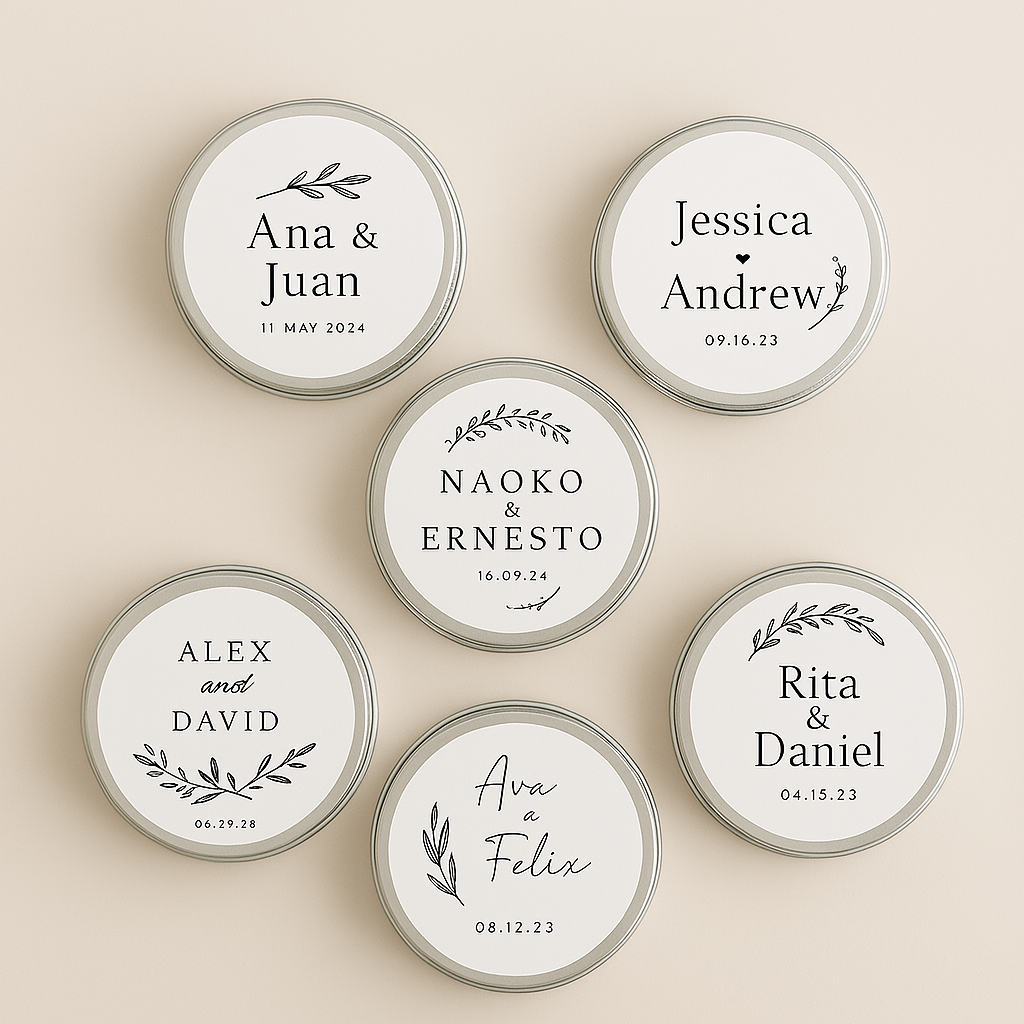 Velas Personalizadas para Bodas - Wedding Gift