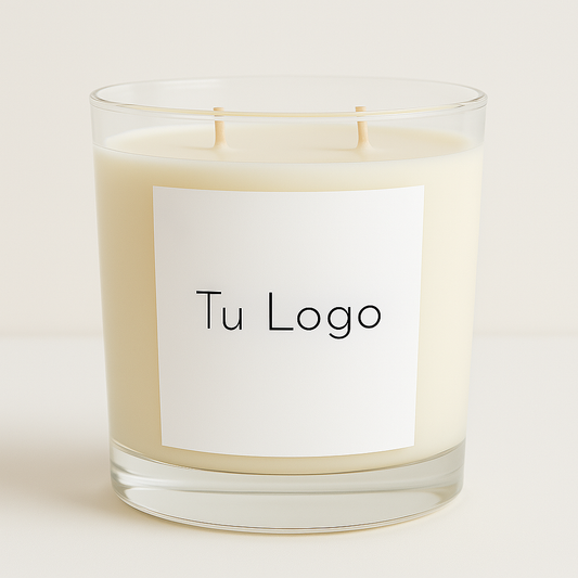 Velas personalizadas con Tu Logo ( 2 mechas ) - Personalized candles with your Logo ( 2 wicks)