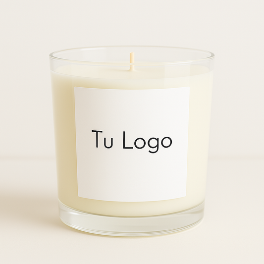 Velas personalizadas con Tu Logo ( 1 mecha ) - Custom candles with your Logo (1 wick)